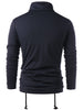 Turtle Neck Lace Up Long Sleeve T-shirt