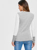 Two Tone Long Sleeve Top
