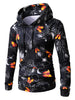 3D Butterflies Light Bulbs Print Long Sleeve Fleece Hoodie