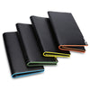 Contrast Color Thin Vertical Two Fold Soft Long Open Wallet for Men