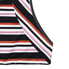 Stripe Spliced Round Neck Cut Out Sleeveless Two-piece Women Yoga Sports Suit