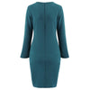 Casual Bell Slleve Fitted Dress