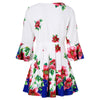 Flare Sleeve Floral Empire Waist Blouse