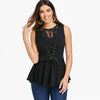 Sleeveless Lace-up A-line Women Top