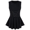 Sleeveless Lace-up A-line Women Top