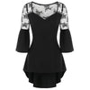 Sweetheart Neck Bell Sleeve Women Blouse
