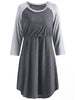 Two Tone Color Block Maternity Sleep Dress