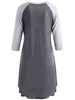 Two Tone Color Block Maternity Sleep Dress