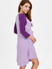 Two Tone Color Block Maternity Sleep Dress