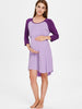 Two Tone Color Block Maternity Sleep Dress