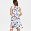 Butterfly Print Vintage Dress with Belt
