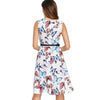 Butterfly Print Vintage Dress with Belt