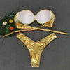 Women Sexy Tied Strap Lady Swimsuit Low Waist Two-piece Bikini Set
