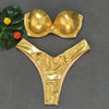 Women Sexy Tied Strap Lady Swimsuit Low Waist Two-piece Bikini Set