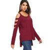 Ribbed Cut Out High Low T-shirt