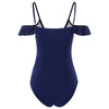 Ruffle Cold Shoulder Scoop One Piece Swimwear