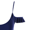 Ruffle Cold Shoulder Scoop One Piece Swimwear