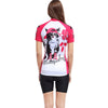 XINTOWN Short Sleeve Quick-dry Zipper Color Printed Cycling Jersey for Women