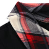 Heaps Collar Button Plaid Trim T-shirt
