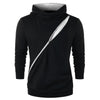 Zip Embellished Color Blocking Hoodie