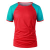 Casual Color Blocking Raglan Sleeve T-shirt