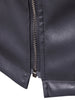 PU Leather Stand Collar Slim Fit Jacket