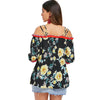 Cold Shoulder Floral Strappy Blouse
