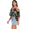 Cold Shoulder Floral Strappy Blouse
