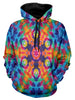 Drawstring Kangaroo Pocket Tie Dye Hoodie