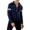 Deep V Striped Tee Shirt