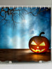 Halloween Pumpkin Printed Waterproof Bathroom Shower Curtain