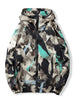 Camo Print Side Pockets Full Zip Waterproof Jacket