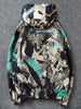 Camo Print Side Pockets Full Zip Waterproof Jacket