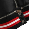 Stripe Detail Motorcycle Jacket