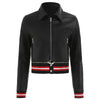 Stripe Detail Motorcycle Jacket