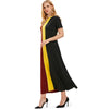 Color Block Maxi Swing Dress
