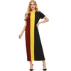Color Block Maxi Swing Dress