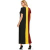 Color Block Maxi Swing Dress