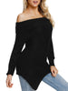 Asymmetrical Off The Shoulder Sweater