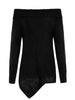 Asymmetrical Off The Shoulder Sweater