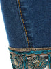 Embroidery Detail Five Pockets Jeans