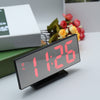 Digital Mirror Surface Alarm Clock with Large LED Display USB Port for Bedroom