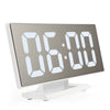 Digital Mirror Surface Alarm Clock with Large LED Display USB Port for Bedroom
