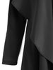 Ruffle-front Drape Coat