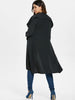 Ruffle-front Drape Coat