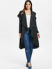 Ruffle-front Drape Coat
