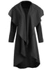 Ruffle-front Drape Coat
