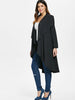 Ruffle-front Drape Coat