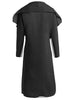 Ruffle-front Drape Coat