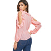 Open Shoulder Flounce Insert Blouse